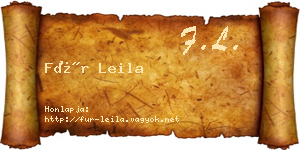 Für Leila névjegykártya